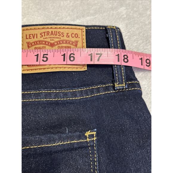LEVI’S 724 HIGH RISE STRAIGHT Jeans Women’s Size 34 US 16 Dark Wash Stretch - Picture 8 of 13